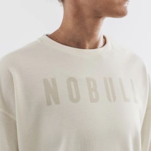 Nobull fleece crew sweater in ivory